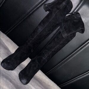 Sam Edelman Black Over-the-Knee Suede Boots - Women's